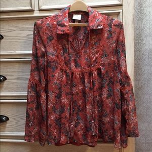 Floral boho blouse